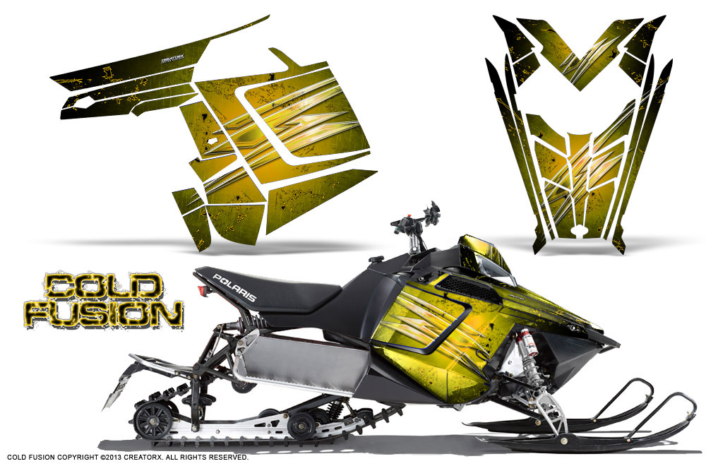 Polaris Rush Graphics Kit Cold Fusion Yellow